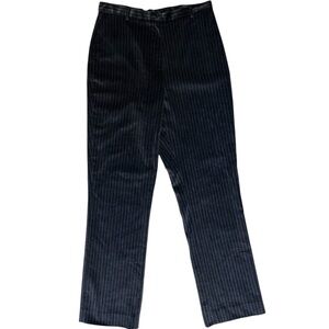 EVAN PICONE Striped Velour Trouser Pants Charcoal Women’s 10